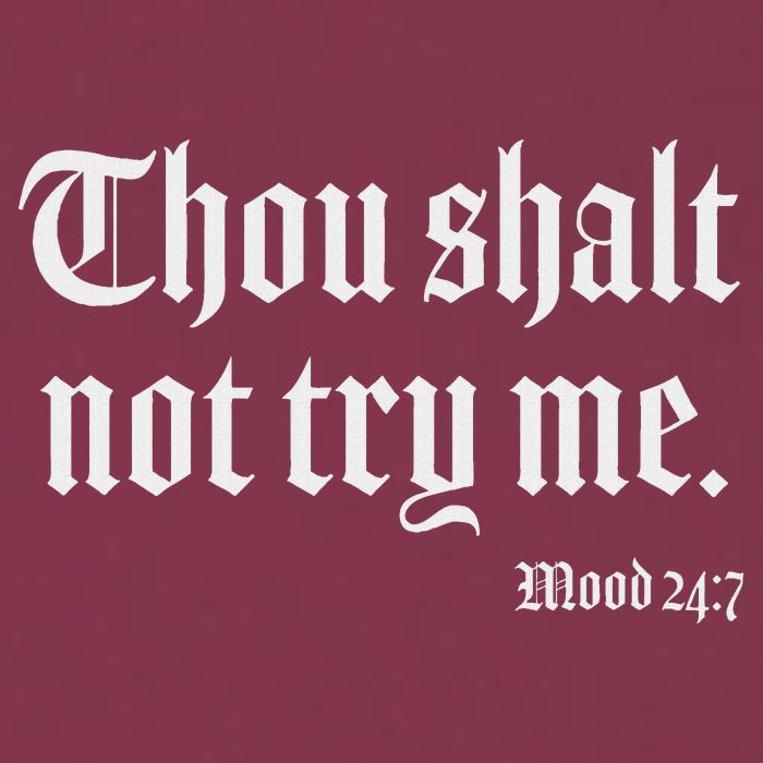 Thou Shalt Not Try Me Mood 24 7 16oz Travel Tumbler