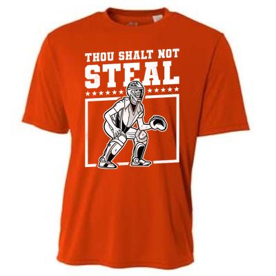 Thou Shalt Not Steal Baseball Cool Gift Cooling Performance Crew T-Shirt