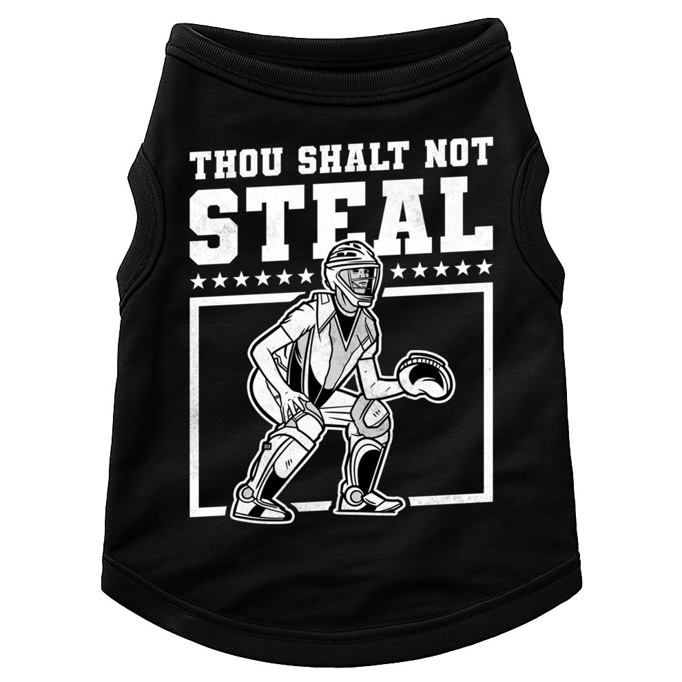 Thou Shalt Not Steal Baseball Cool Gift Doggie Tank