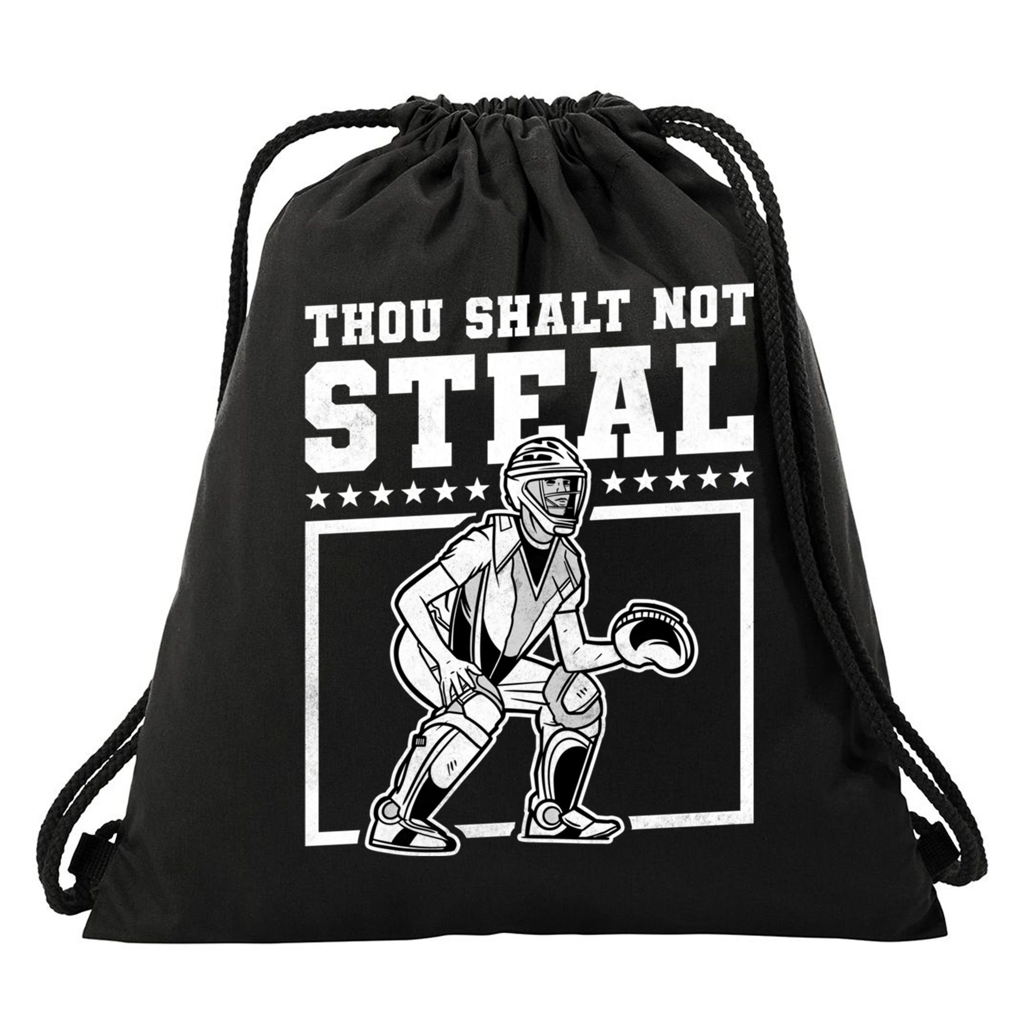 Thou Shalt Not Steal Baseball Cool Gift Drawstring Bag