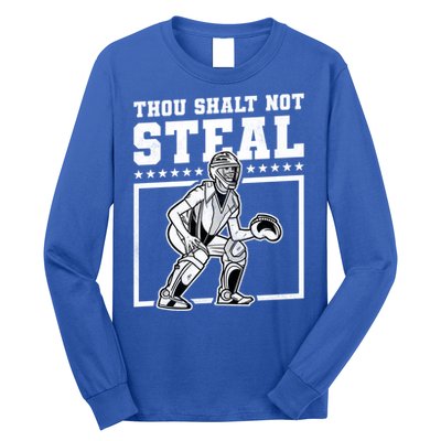 Thou Shalt Not Steal Baseball Cool Gift Long Sleeve Shirt