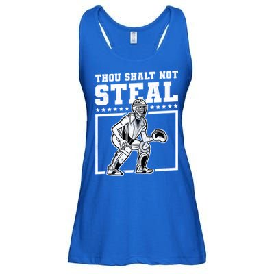Thou Shalt Not Steal Baseball Cool Gift Ladies Essential Flowy Tank