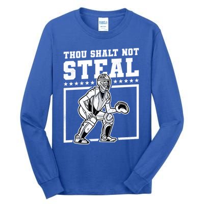 Thou Shalt Not Steal Baseball Cool Gift Tall Long Sleeve T-Shirt