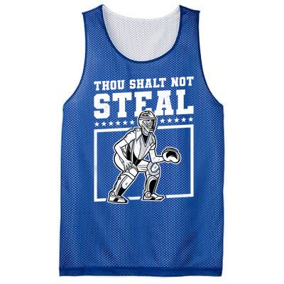 Thou Shalt Not Steal Baseball Cool Gift Mesh Reversible Basketball Jersey Tank