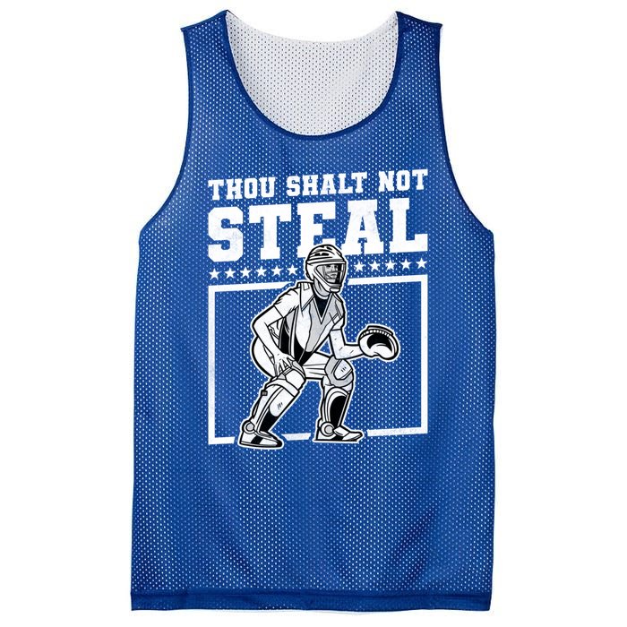 Thou Shalt Not Steal Baseball Cool Gift Mesh Reversible Basketball Jersey Tank