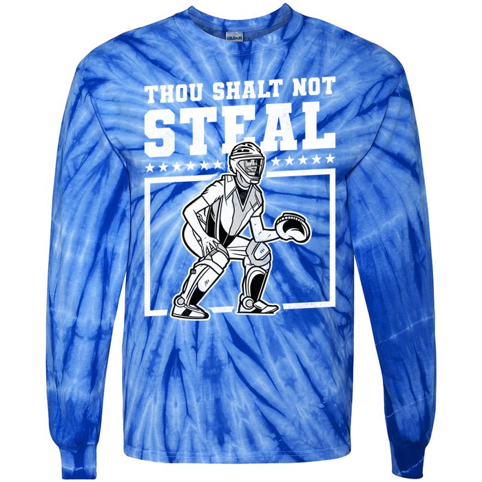 Thou Shalt Not Steal Baseball Cool Gift Tie-Dye Long Sleeve Shirt