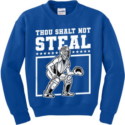 Thou Shalt Not Steal Baseball Cool Gift Kids Sweatshirt