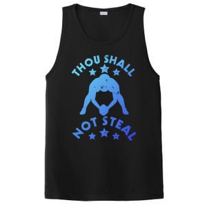 Thou Shall Not Steal Funny Baseball Softball Catcher Great Gift PosiCharge Competitor Tank