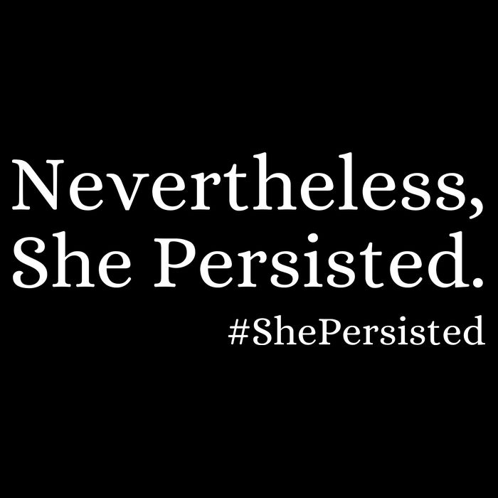 That Says Nevertheless She Persisted Cropped Pullover Crew