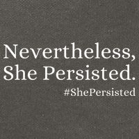 That Says Nevertheless She Persisted Cotton Canvas Backpack