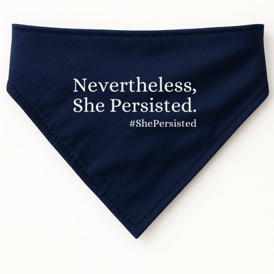 That Says Nevertheless She Persisted USA-Made Doggie Bandana