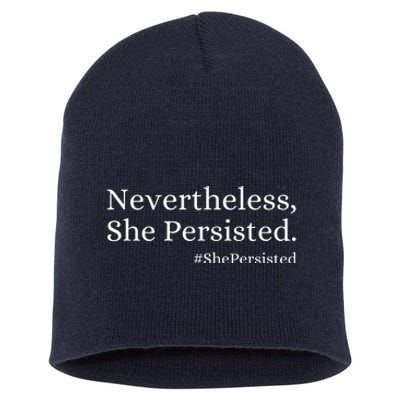 That Says Nevertheless She Persisted Short Acrylic Beanie