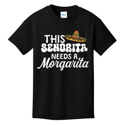 This Senorita Needs A Margarita Cinco De Mayo Celebration Kids T-Shirt