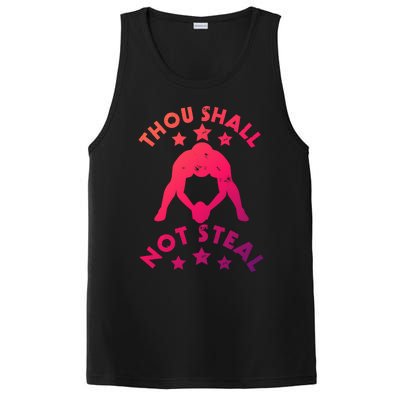 Thou Shall Not Steal Funny Baseball Softball Catcher Great Gift PosiCharge Competitor Tank