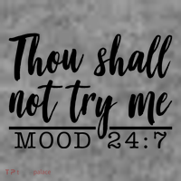Thou Shall Not Try Me Mood 247 Funny Sustainable Knit Beanie