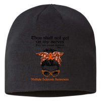 Thou Shalt Not Get On My Nerves Multiple Sclerosis Awareness Messy Bun MS Sustainable Beanie