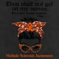 Thou Shalt Not Get On My Nerves Multiple Sclerosis Awareness Messy Bun MS 25L Jumbo Tote