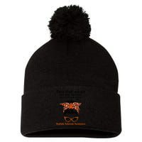 Thou Shalt Not Get On My Nerves Multiple Sclerosis Awareness Messy Bun MS Pom Pom 12in Knit Beanie