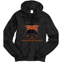Thou Shalt Not Get On My Nerves Multiple Sclerosis Awareness Messy Bun MS Tie Dye Hoodie