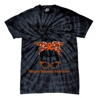 Thou Shalt Not Get On My Nerves Multiple Sclerosis Awareness Messy Bun MS Tie-Dye T-Shirt