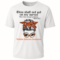 Thou Shalt Not Get On My Nerves Multiple Sclerosis Awareness Messy Bun MS Performance Shirt