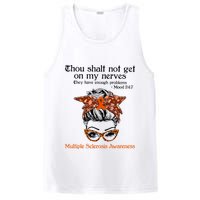 Thou Shalt Not Get On My Nerves Multiple Sclerosis Awareness Messy Bun MS PosiCharge Competitor Tank