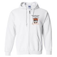 Thou Shalt Not Get On My Nerves Multiple Sclerosis Awareness Messy Bun MS Full Zip Hoodie