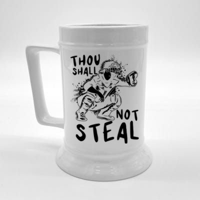 Thou Shall Not Steal Softball Catcher Gift Beer Stein