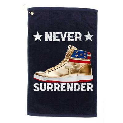 Trump Sneakers Never Surrender Pro Trump Platinum Collection Golf Towel