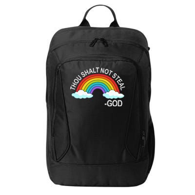 Thou Shalt Not Steal God Rainbow A Promise Of God City Backpack