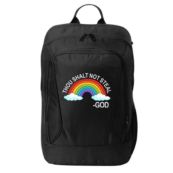 Thou Shalt Not Steal God Rainbow A Promise Of God City Backpack