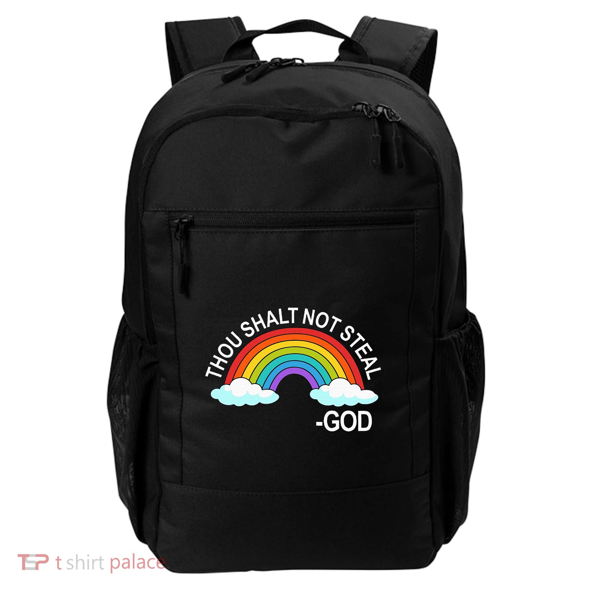 Thou Shalt Not Steal God Rainbow A Promise Of God Daily Commute Backpack