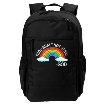 Thou Shalt Not Steal God Rainbow A Promise Of God Daily Commute Backpack