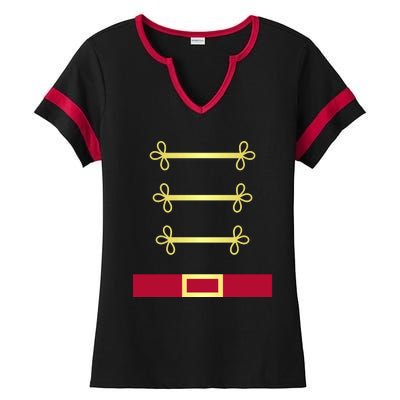 Toy Soldier Nutcracker Uniform Costume Ladies Halftime Notch Neck Tee