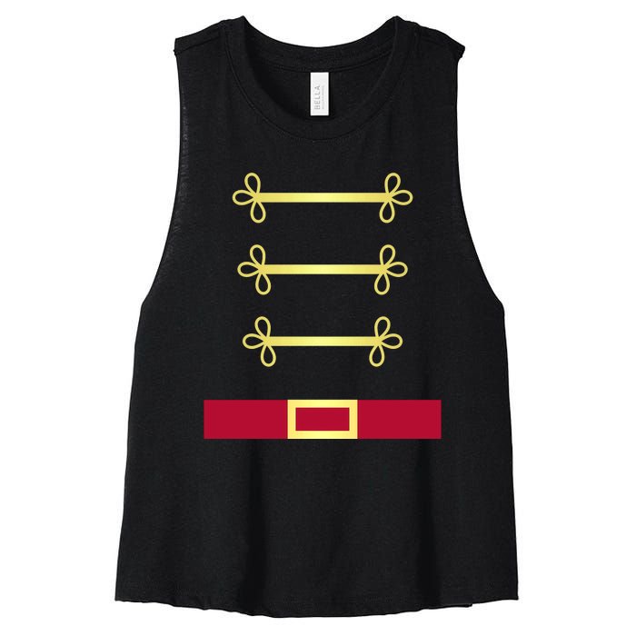 Toy Soldier Nutcracker Uniform Costume Women's Racerback Cropped Tank