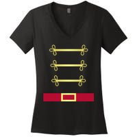 Toy Soldier Nutcracker Uniform Costume Women's V-Neck T-Shirt