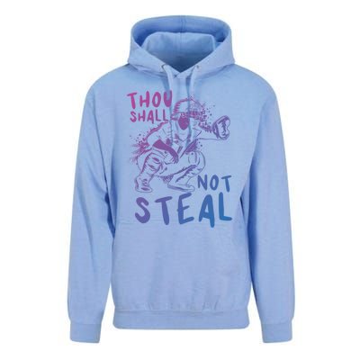 Thou Shall Not Steal Softball Catcher Gift Unisex Surf Hoodie