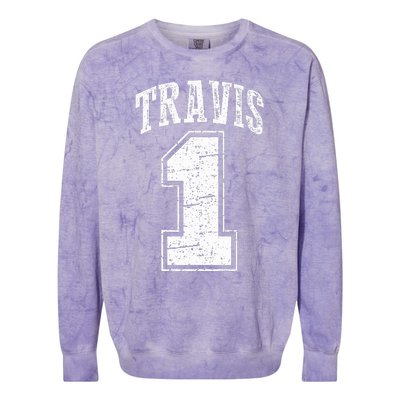 Travis Supporter Number 1 Vintage Travis Colorblast Crewneck Sweatshirt