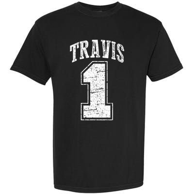 Travis Supporter Number 1 Vintage Travis Garment-Dyed Heavyweight T-Shirt