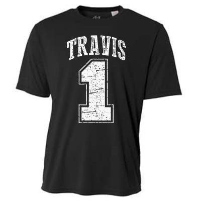 Travis Supporter Number 1 Vintage Travis Cooling Performance Crew T-Shirt