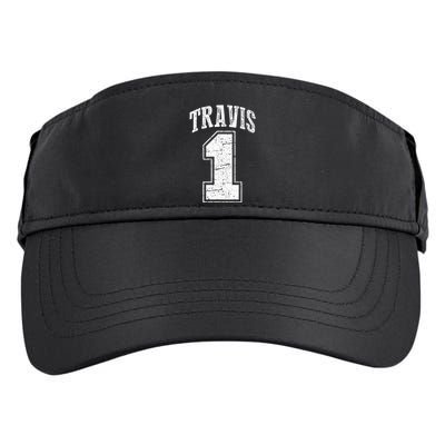 Travis Supporter Number 1 Vintage Travis Adult Drive Performance Visor