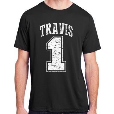 Travis Supporter Number 1 Vintage Travis Adult ChromaSoft Performance T-Shirt