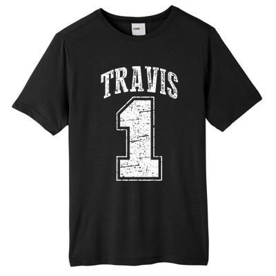 Travis Supporter Number 1 Vintage Travis Tall Fusion ChromaSoft Performance T-Shirt