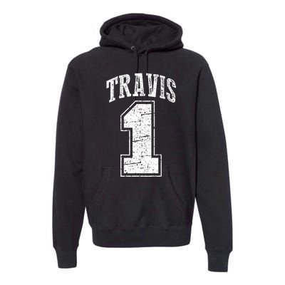 Travis Supporter Number 1 Vintage Travis Premium Hoodie