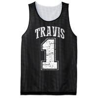 Travis Supporter Number 1 Vintage Travis Mesh Reversible Basketball Jersey Tank