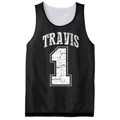 Travis Supporter Number 1 Vintage Travis Mesh Reversible Basketball Jersey Tank