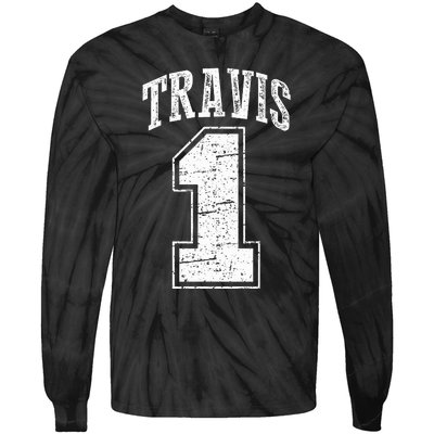 Travis Supporter Number 1 Vintage Travis Tie-Dye Long Sleeve Shirt