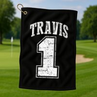 Travis Supporter Number 1 Vintage Travis Golf Towel