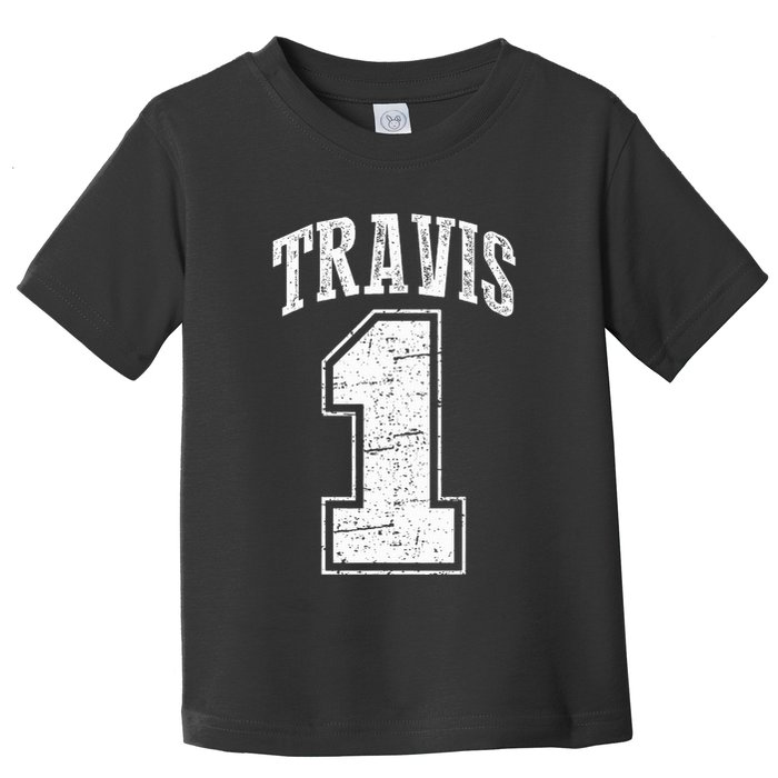 Travis Supporter Number 1 Vintage Travis Toddler T-Shirt