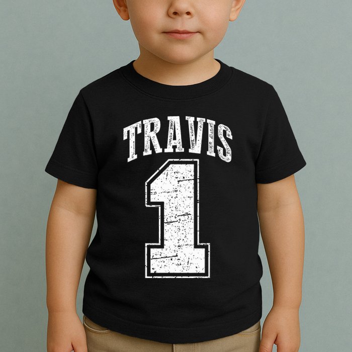 Travis Supporter Number 1 Vintage Travis Toddler T-Shirt
